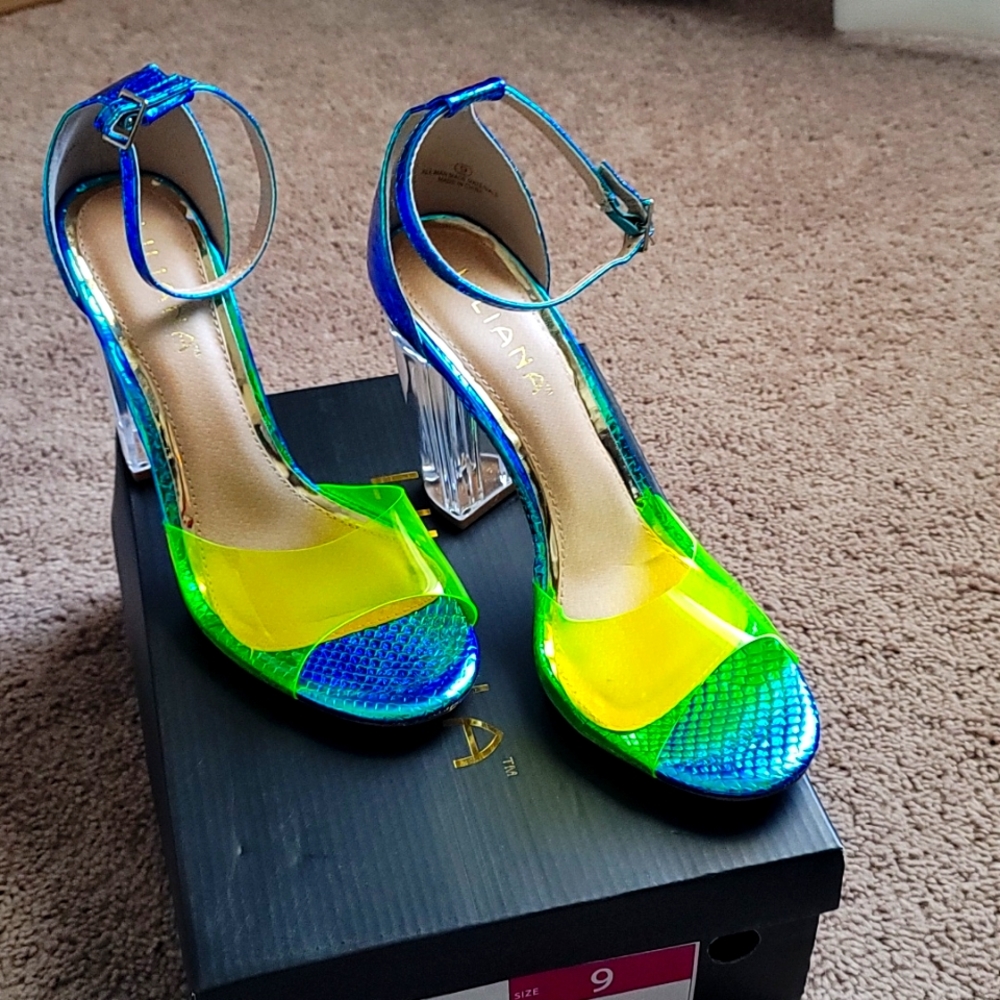 Green Hologram Heels